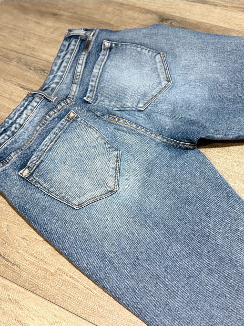 KanCan High Rise Distressed Straight Leg Jeans Raw Hem Size 27 - Picture 6 of 14